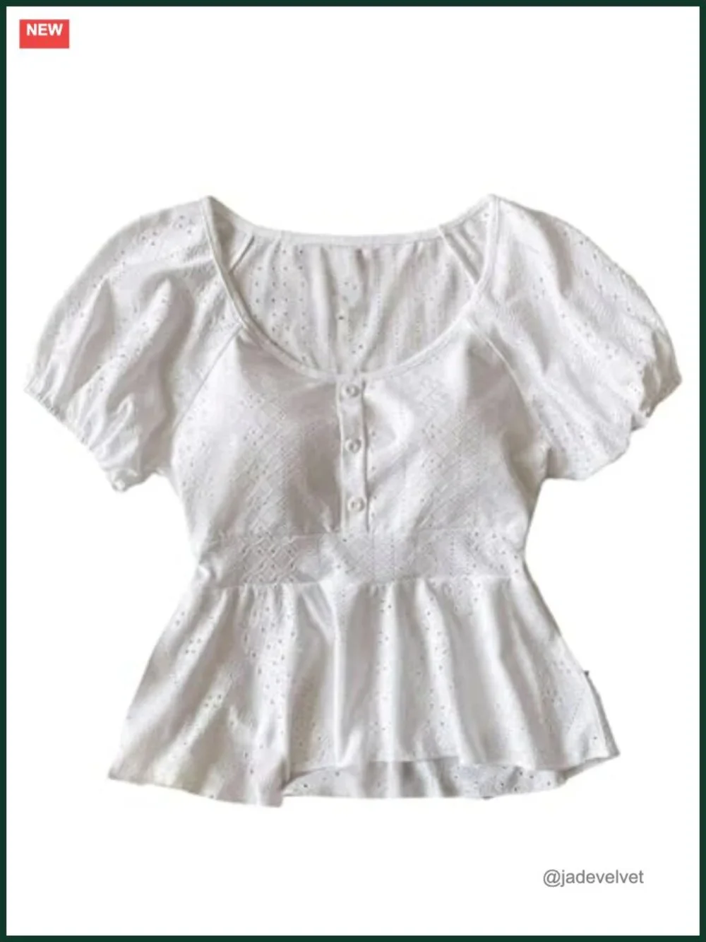 Girls Babydoll Top Short Sleeve Crew Neck Button Tee Peplum